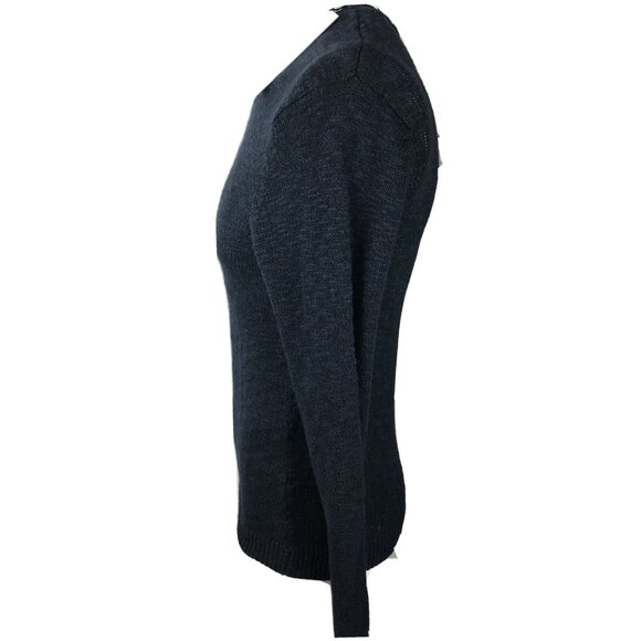 Calibrate Knit Sweater Mens XS Navy Blue Crewneck Cotton Wool Rayon Pullover New - Picture 4 of 7